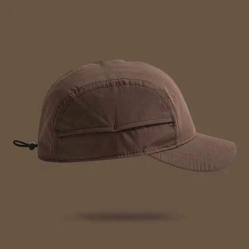 The New Men's And Women's Universal Quick-drying Lightweight Fabric With Drawstring Ventilation And Sun Protection Short Brim Baseball Cap Is Suitable For Daily