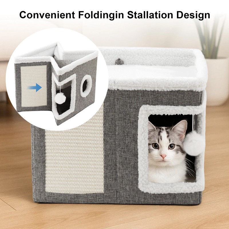 Cat House Cat Cave Cats 2 Layer Condo Cat Nest Cat Bed W