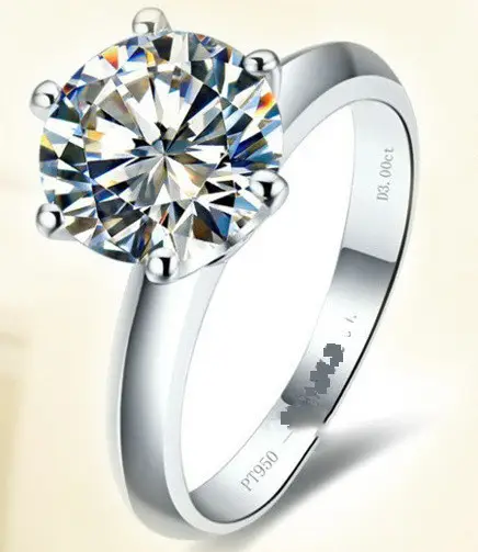 925 Silver Gold-plated Six-claw Ring