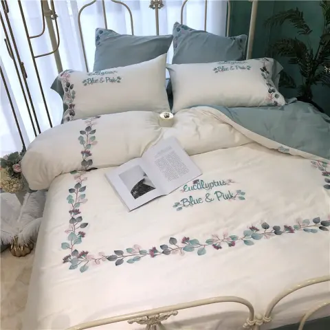 Silky Soft Embroidered Quilt Bedding