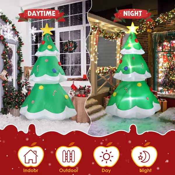 6.9ft Christmas Tree With 4 LED Light