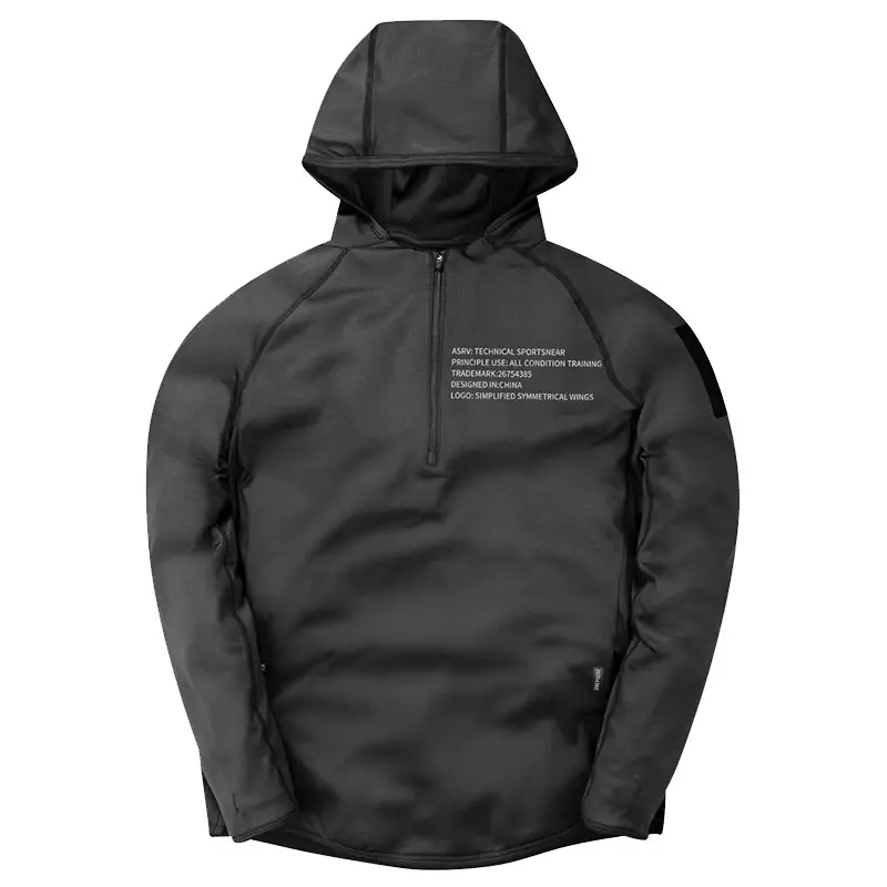 Men's European And American Fashion Brand Quick-drying Solid Color Long-sleeved Top