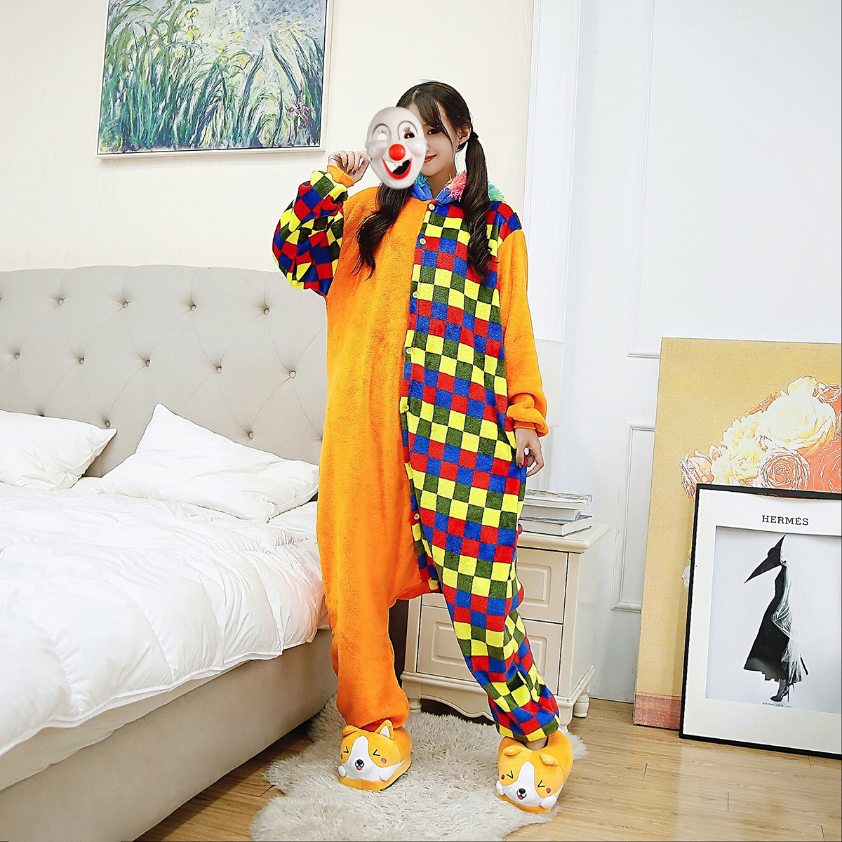 Title 2, Autumn and winter flannel cartoon nightwear