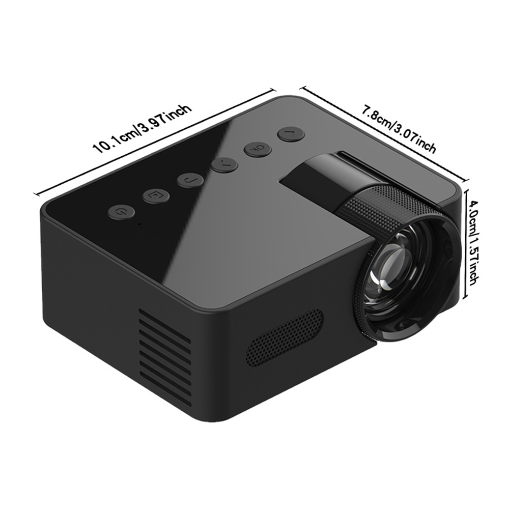 YT100 Home Mini Portable Projector USB Power Supply HD Home Small Wireless Same Screen Phone Projection — foto 6