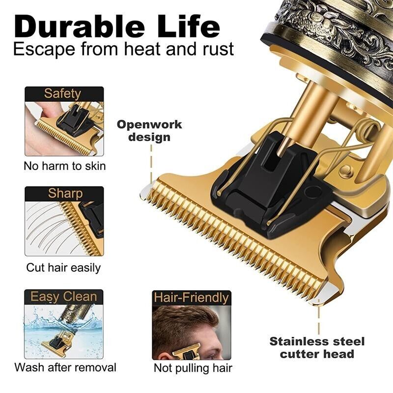 Professional Mens Hair Clippers Shaver Trimmers Machine Cordless Beard Electric — foto 3