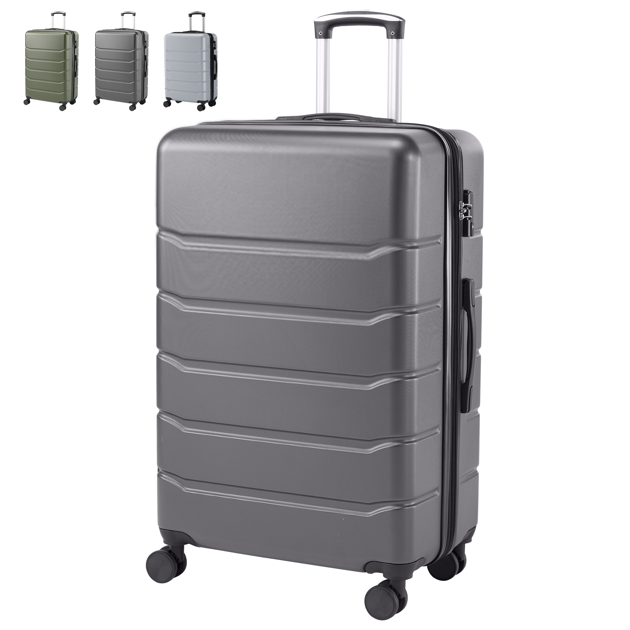 Hard Shell Carry On Suitcase, ABS Spinner Wheel Luggage, Lightweight And Expandable Rolling Travel Bag — foto 2