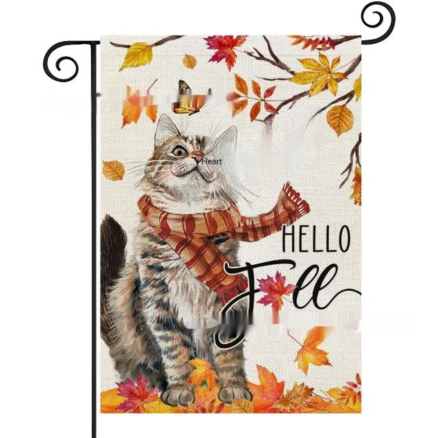 Dogs And Cats Pattern Decorative Linen Garden Banner Style 5 - Shop at LoveMi