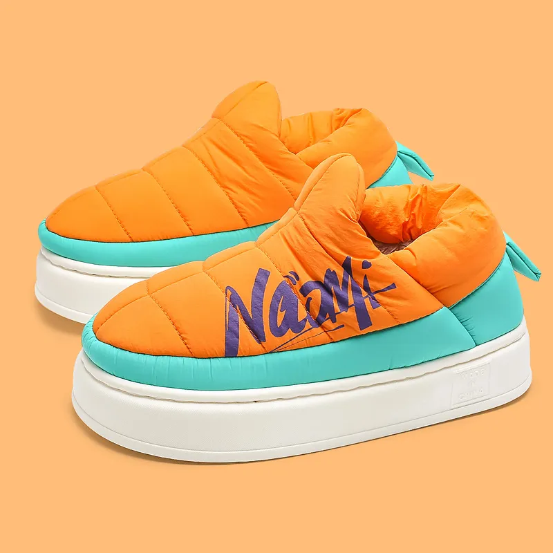 Warm Platform Slippers For Ladies - Orange