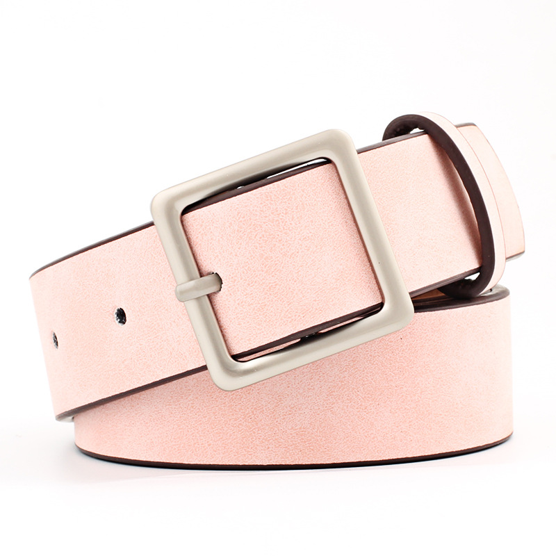 Title 16, All-match Square Buckle Pu Fashion Trend Belt