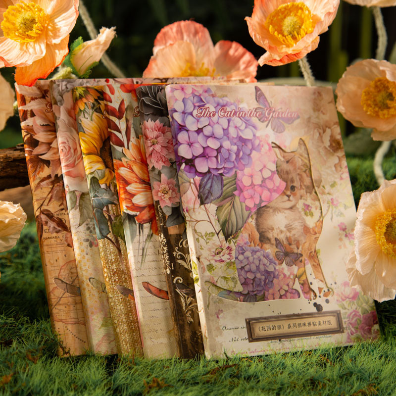 Beautiful Day Material Paper Garden Cat Series Retro Cat - Image 7