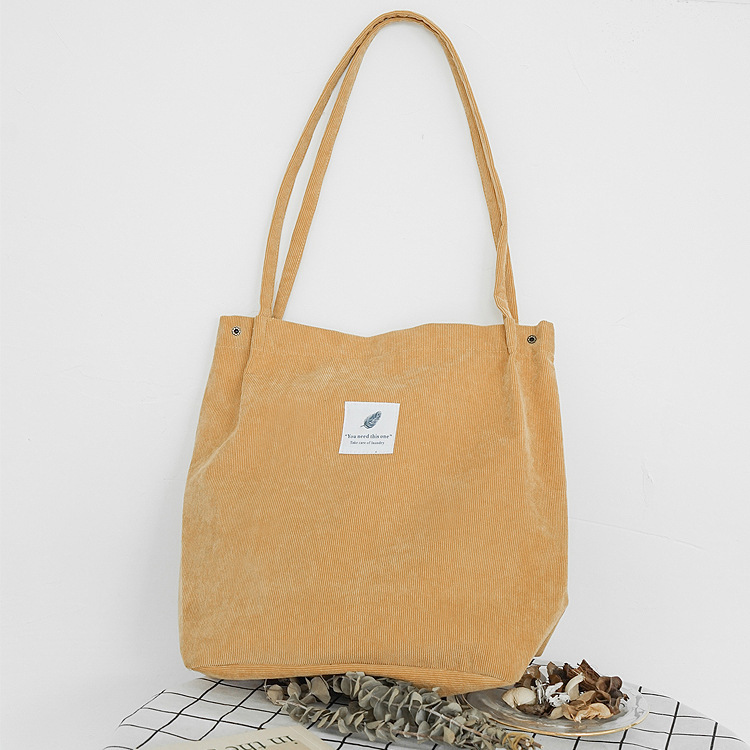 Title 2, Cord-Canvas Damen-Tasche mit Druckknopf, stilvo...