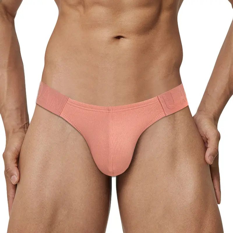 Solid Color High-fork Low-waist Briefs Sexy Full-wrapped