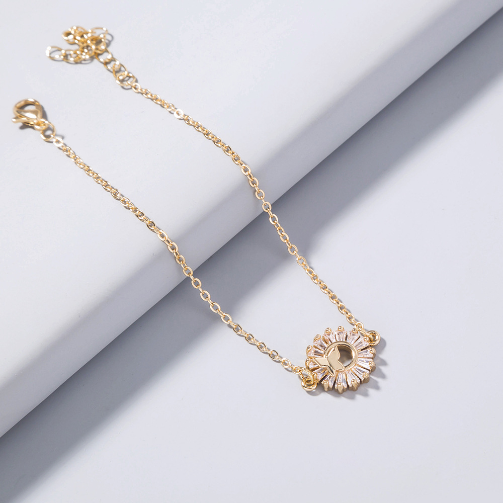 Sea Of Love Butterfly Round Zircon Bracelet