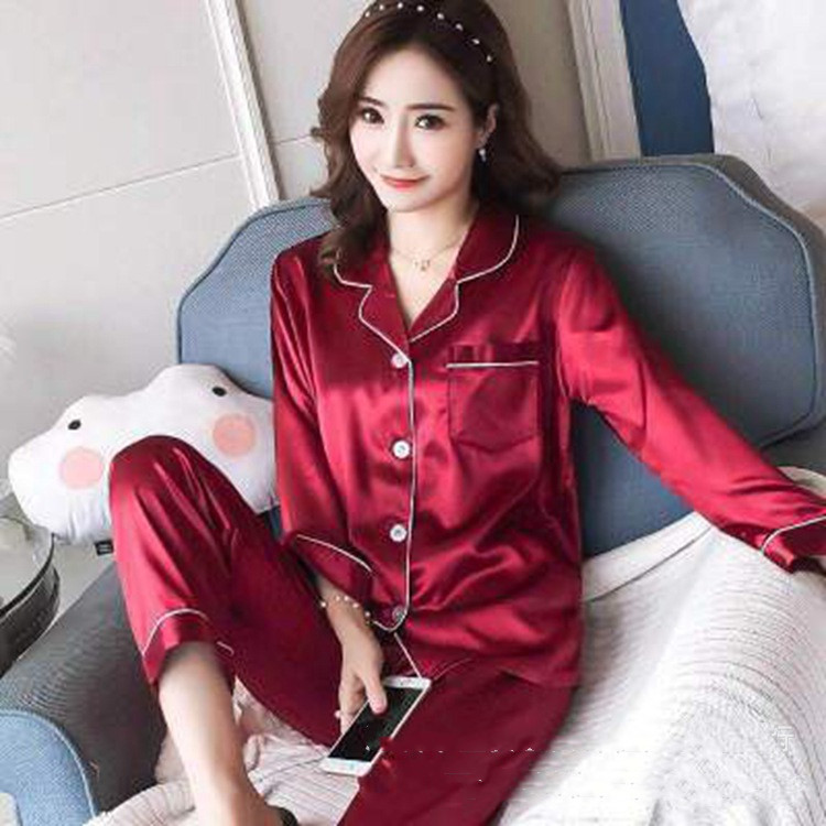 Title 9, Autumn Shirt Ice Silk Home Wear