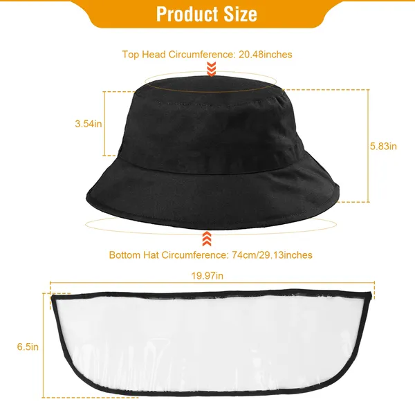 Fishman Hat Protective Face Shield Removable Sun Bucket Cap - Image 4