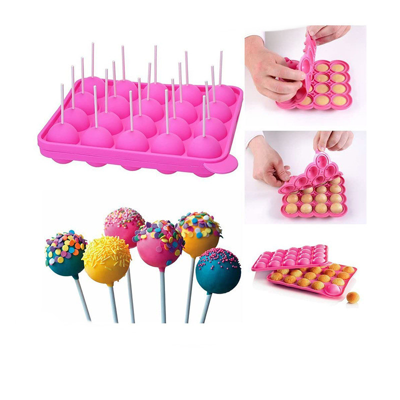 Title 3, Silicone Lollipop Chocolate Mold Round Lollipop...