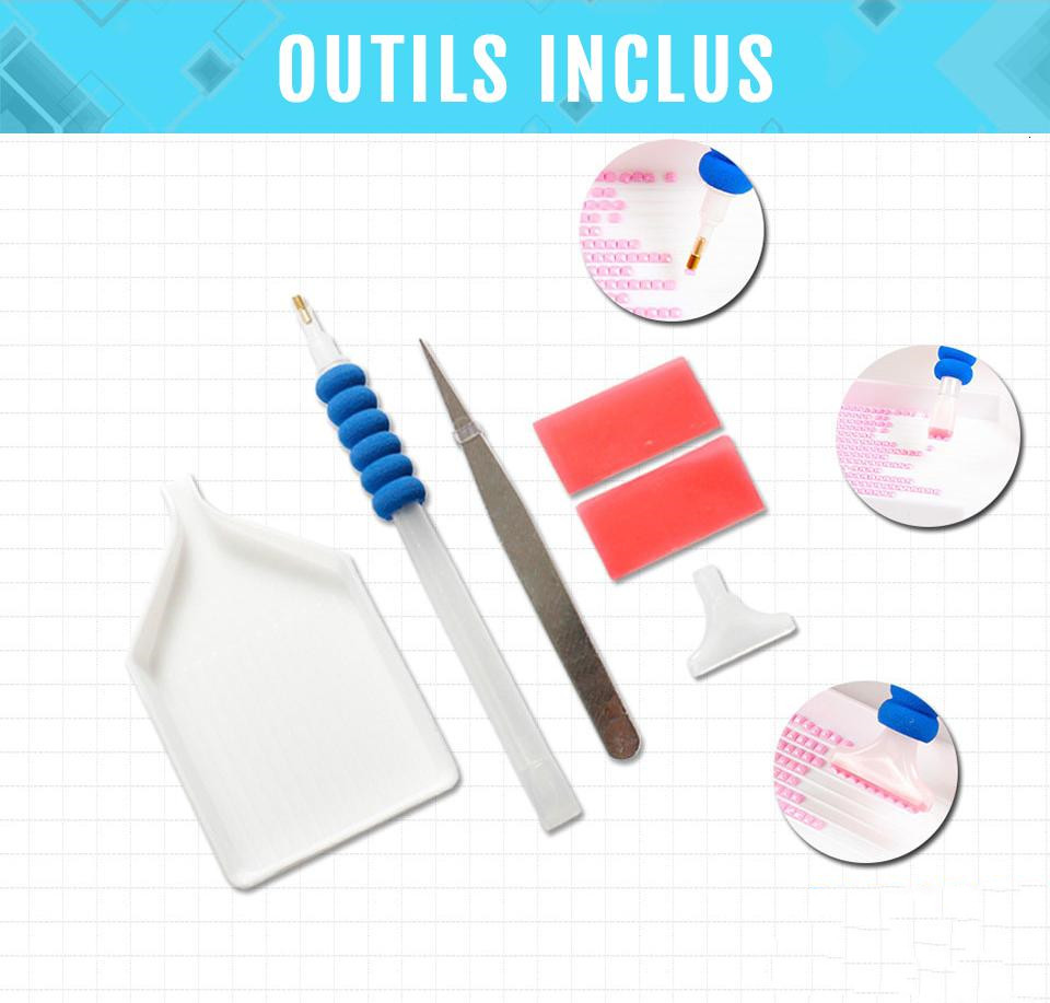 طقم تطريز رسم ماس برمز برج إيفل