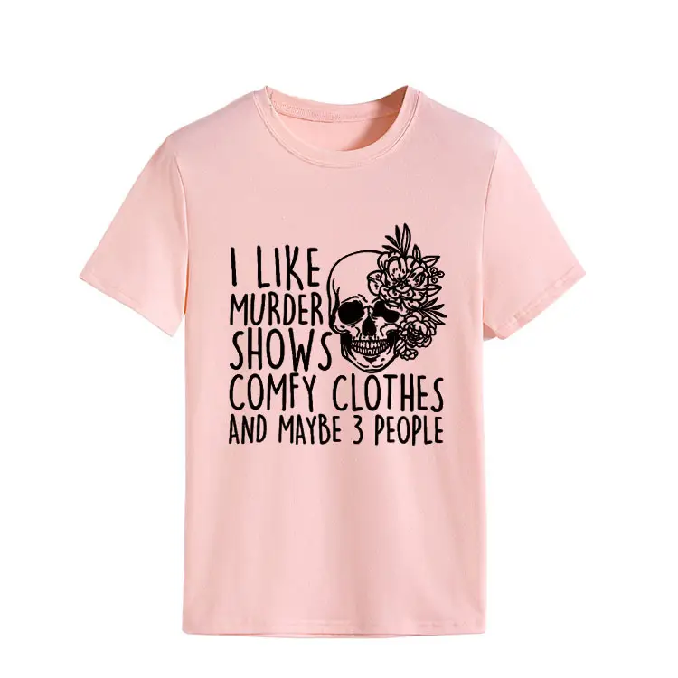 Crew Neck Printing Loose Short Sleeve