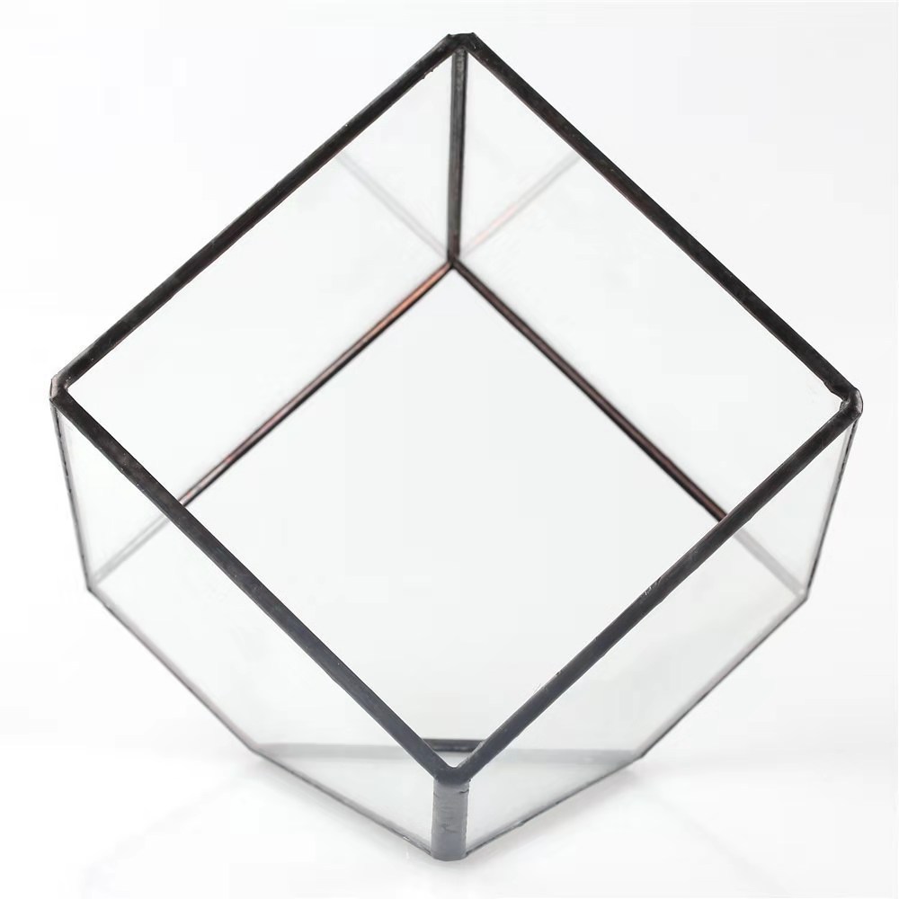 Glass Square Greenhouse Planter