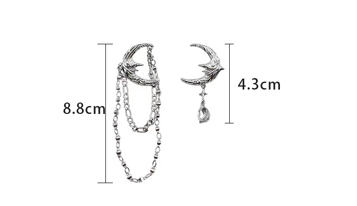 Goth Purple Heart Earrings for Women