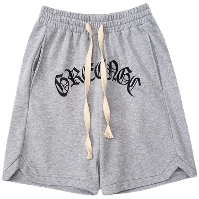 Men's And Women's Loose Embroidered Letters Casual Five-point Shorts