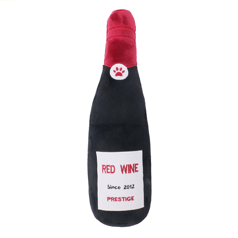 Plush Stuffed Champagne Bottle Dog Toy - Image 8