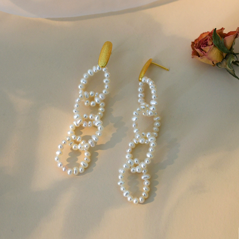 925 Silver Natural Freshwater Pearl Earrings