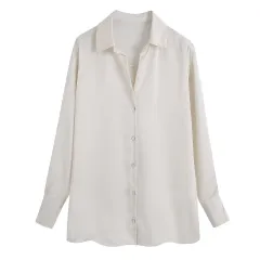 New Women's Street Fashion Urban Casual Shirt - Beige - View 1