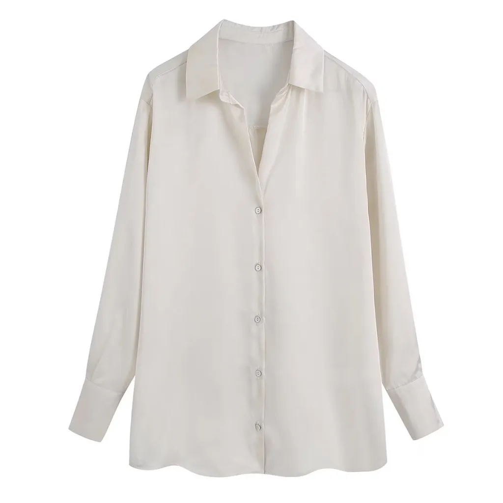 New Women's Street Fashion Urban Casual Shirt - Beige