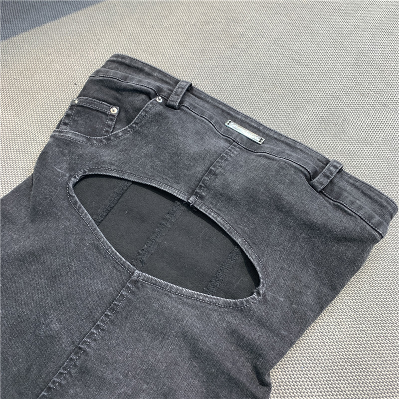 Gray Black Denim Hollow Tube Top Skirt Women Summer Sleeveless Dress