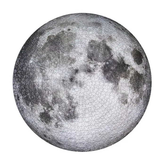 1000-Piece Round Jigsaw Puzzle for Adults, Moon, Earth and Planet Designs - detail photo 6