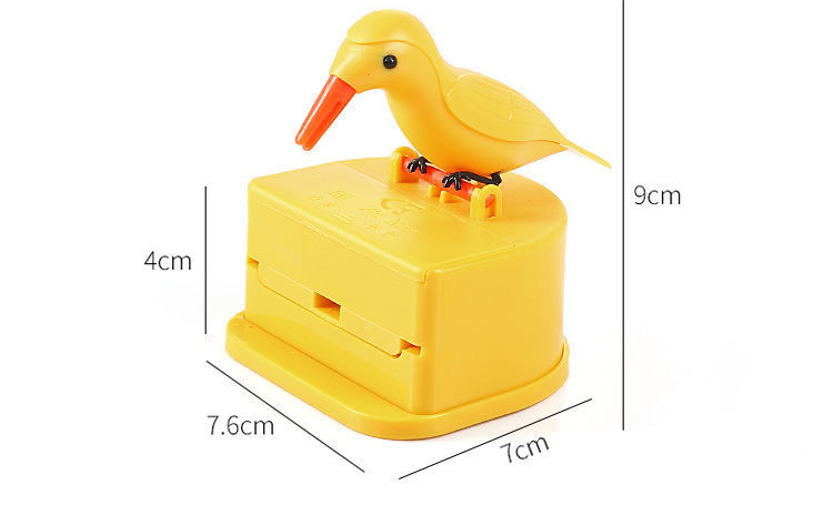 Title 1, Small Bird Toothpick Box Push-type Plastic Cart...