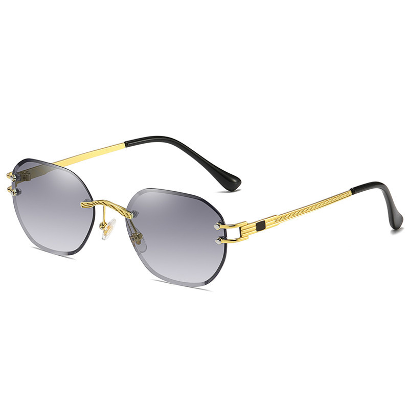 Title 9, Ocean Sheet Cut-Edge Rimless Sunglasses