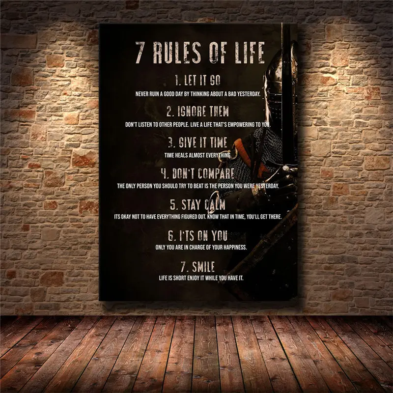 HD Printed Canvas Inspirational Wall Poster Home Living Room
