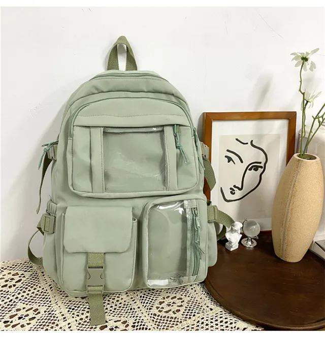 Girls Backpack Junior High School Student Backpack Green - Shop at LoveMi