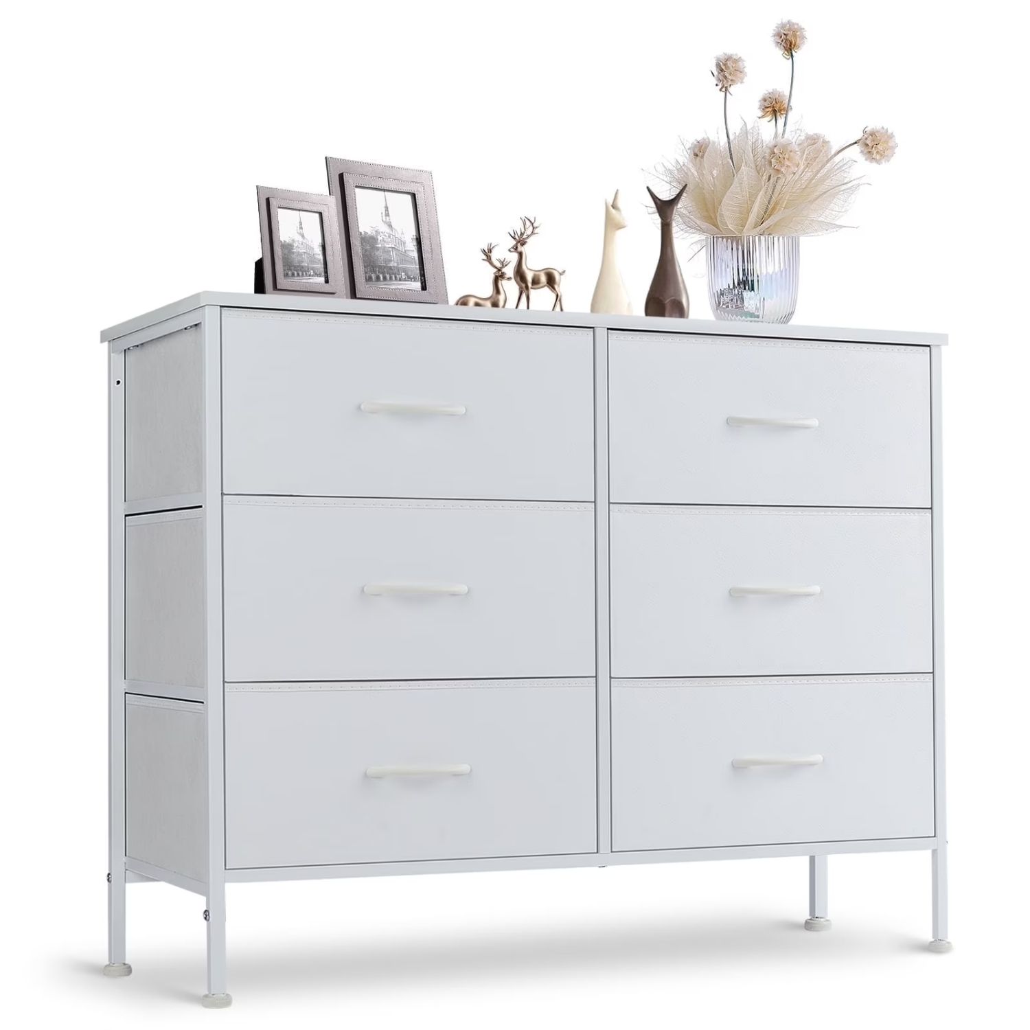 Fabric 6 Drawer Dresser, Bedroom Storage Cabinet, Chest Of Drawers Organizer For Closet, Entryway, Living Room image 4