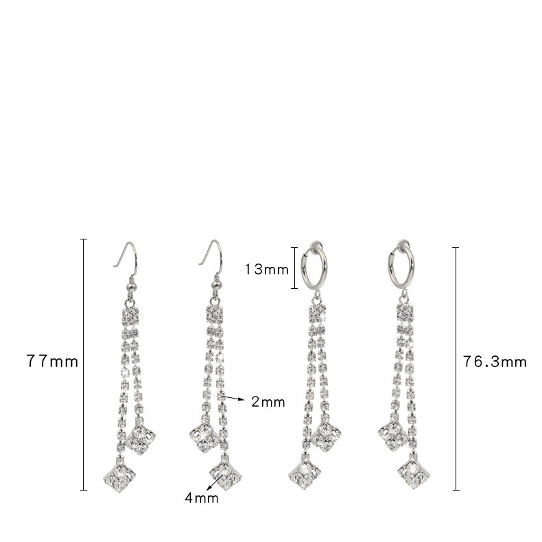 Title 1, Diamond High-grade Earrings Niche Personality ...