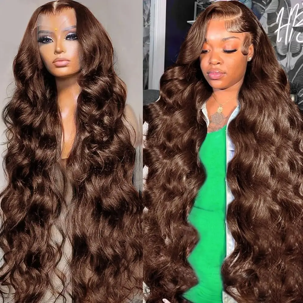 Chocolate Brown 13x4 Lace Front Wig Human