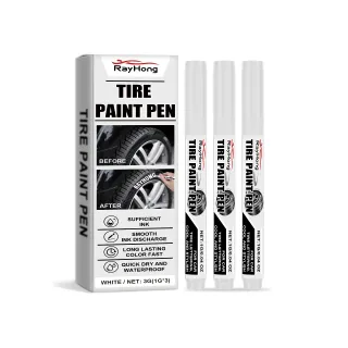 Rayhong White Car Tire Paint Markers, Multi-color Long-lasting Coloring, Personalized Creative DIY Oil-based Markers.