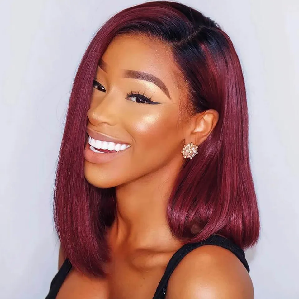 Short Straight 1B-99J Colored Bob Human Hair