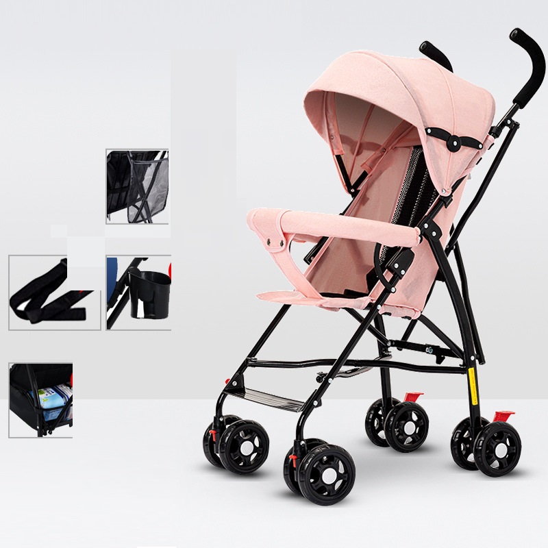 Sit And Lie Down Baby Portable Folding Simple Trolley — foto 9