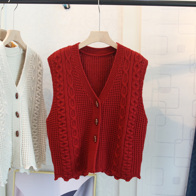 Hemp Lace Sweater, Vest, Cardigan, Short Inner Wear, Outer Knit Waistcoat