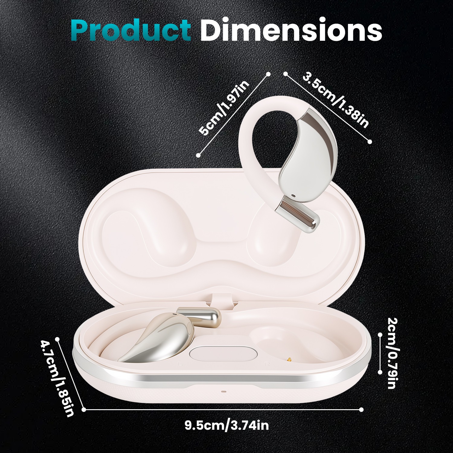 Open-Ear AI Translation Earbuds 165-Language Real-Time AI Headphone Wireless 5.4 Translating Earbuds With Charging Case For Travel Meetings Language Learning thumbnail 13