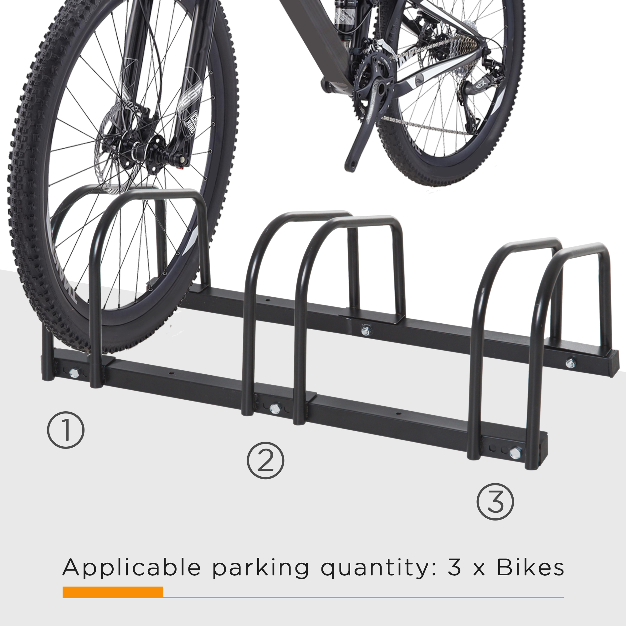 Bicycle Rack Parking Floor Or Wall Mounted Storage Locking 179L X 33W X 27H 3 — image 10