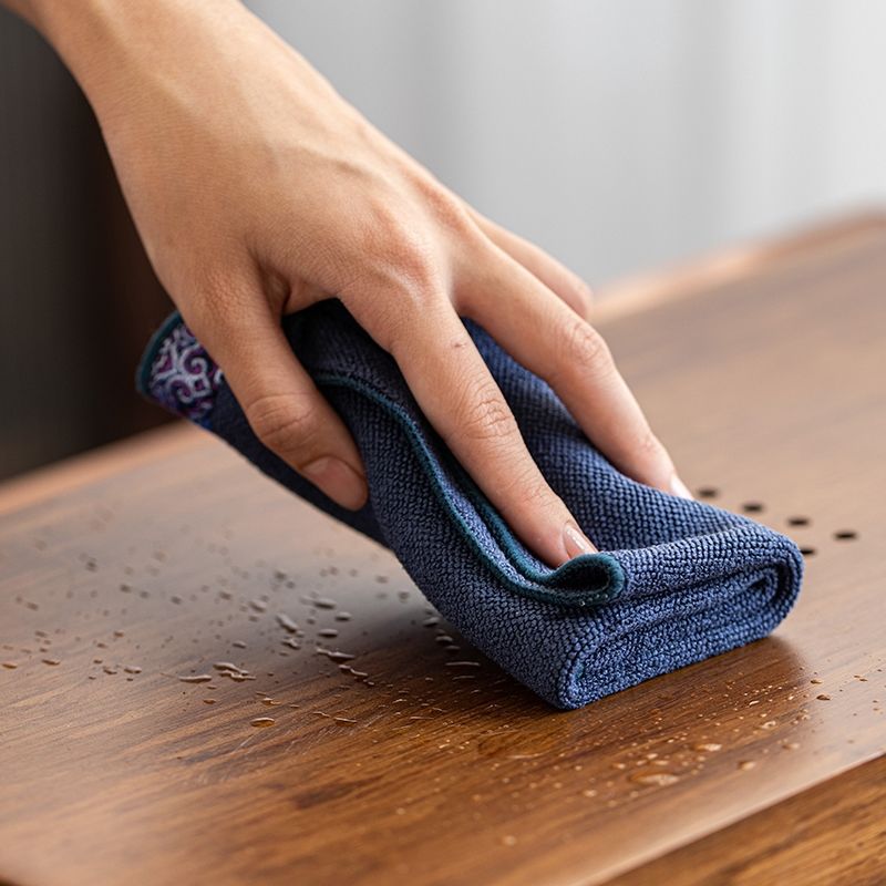 Cotton and linen thickened absorbent tea towel zen