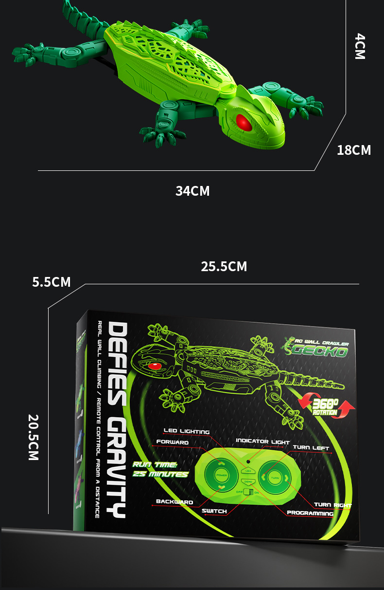 Remote Control Climbing Gecko Toy For Cats, Climbing Gecko Cat Toy That Climbs The Wall 10