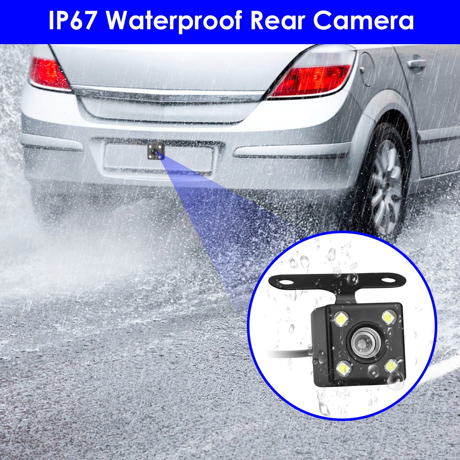 1080P FHD 3 Channel WiFi Dash Cam 170 Degree Wide Angle Triple Car Camera With IR Night G Sensor Motion Detection Loop Recording App Control Support 128G Max
