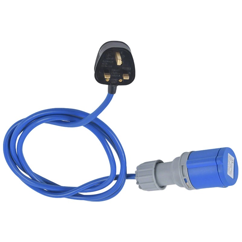 HEAVY-DUTY Caravan Motorhome 13A Plug TO 16A Socket 240V Mains Hook UP Cable — image 4
