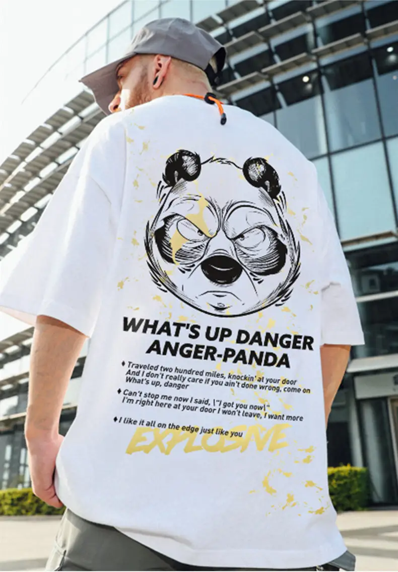 T-shirt Men's Tide Brand Trend Large Size Cartoon Loose Half Sleeves