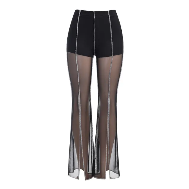 Women's Elegant Slit Blazer Casual Pants Black - Shop at LoveMi